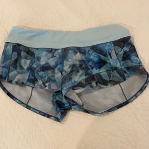 Blue pattern lulu shorts
